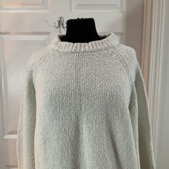 Banana Republic Cotton Merino Wool Cream Pullover Long Sleeve Sweater Size XL - Picture 3 of 8